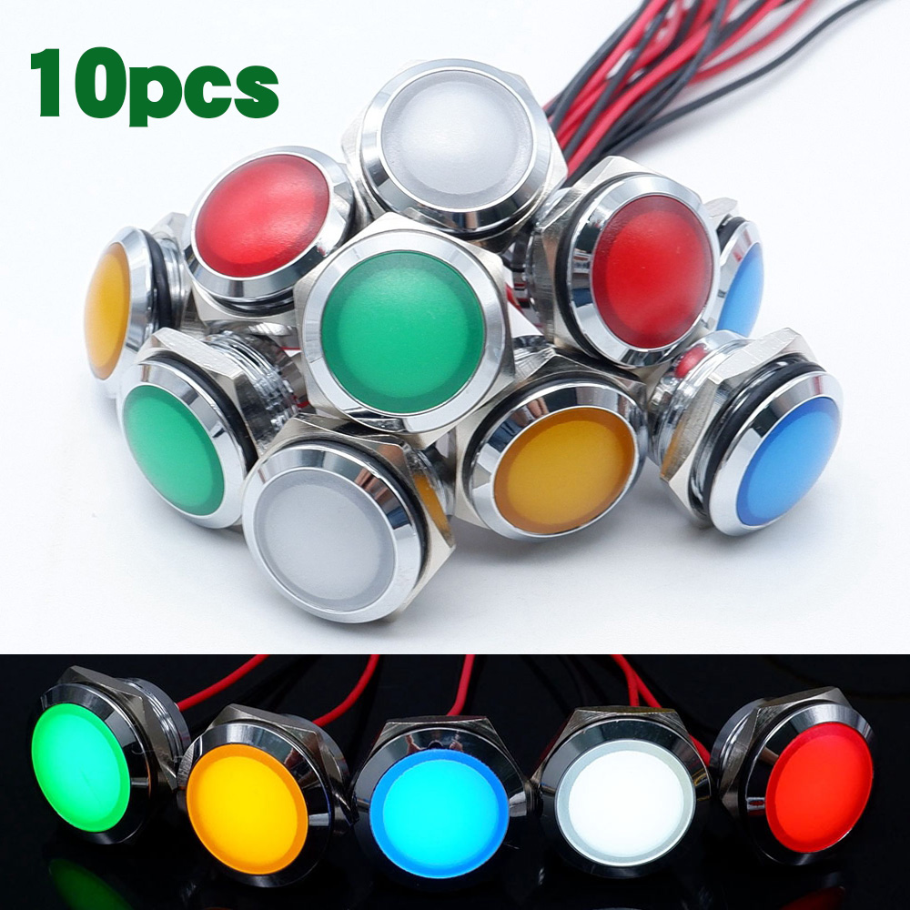10 peças 12/16/19/22mm metal l - Signal Panel Orange avaliação e preço